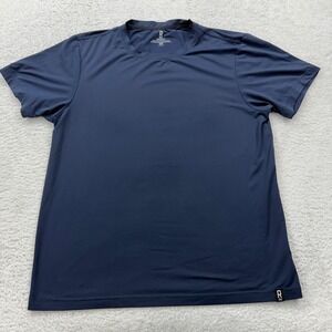 Rhone Essentials Mens Medium Navy Blue Crew Neck Short Sleeve Athletic T Shirt